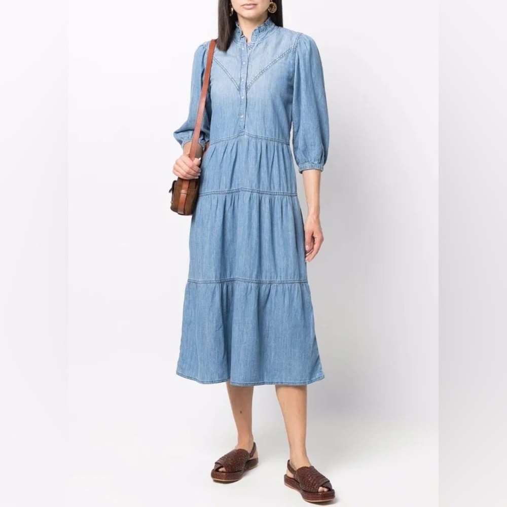 ba&sh Light Blue Midi Dress